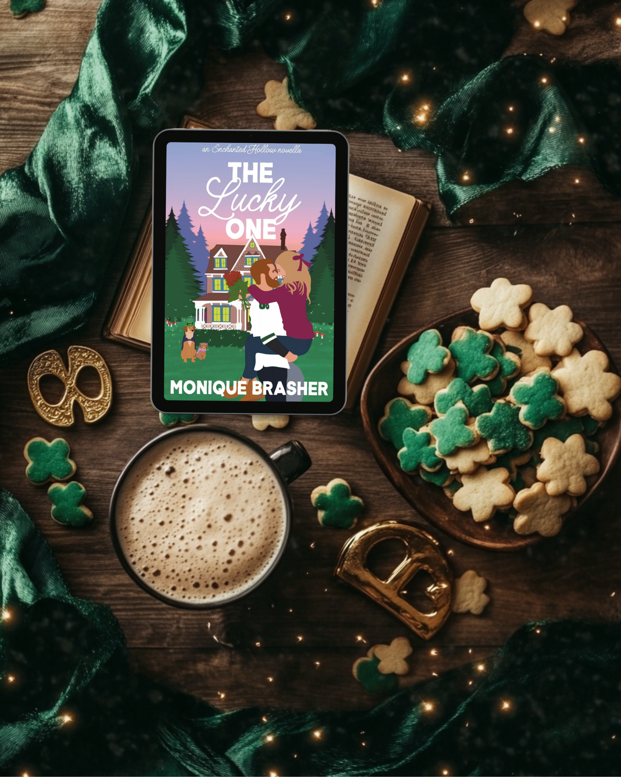 Image of a whimsical St. Patrick's Day, modern Goldilocks retelling set in small town Texas called The Lucky One