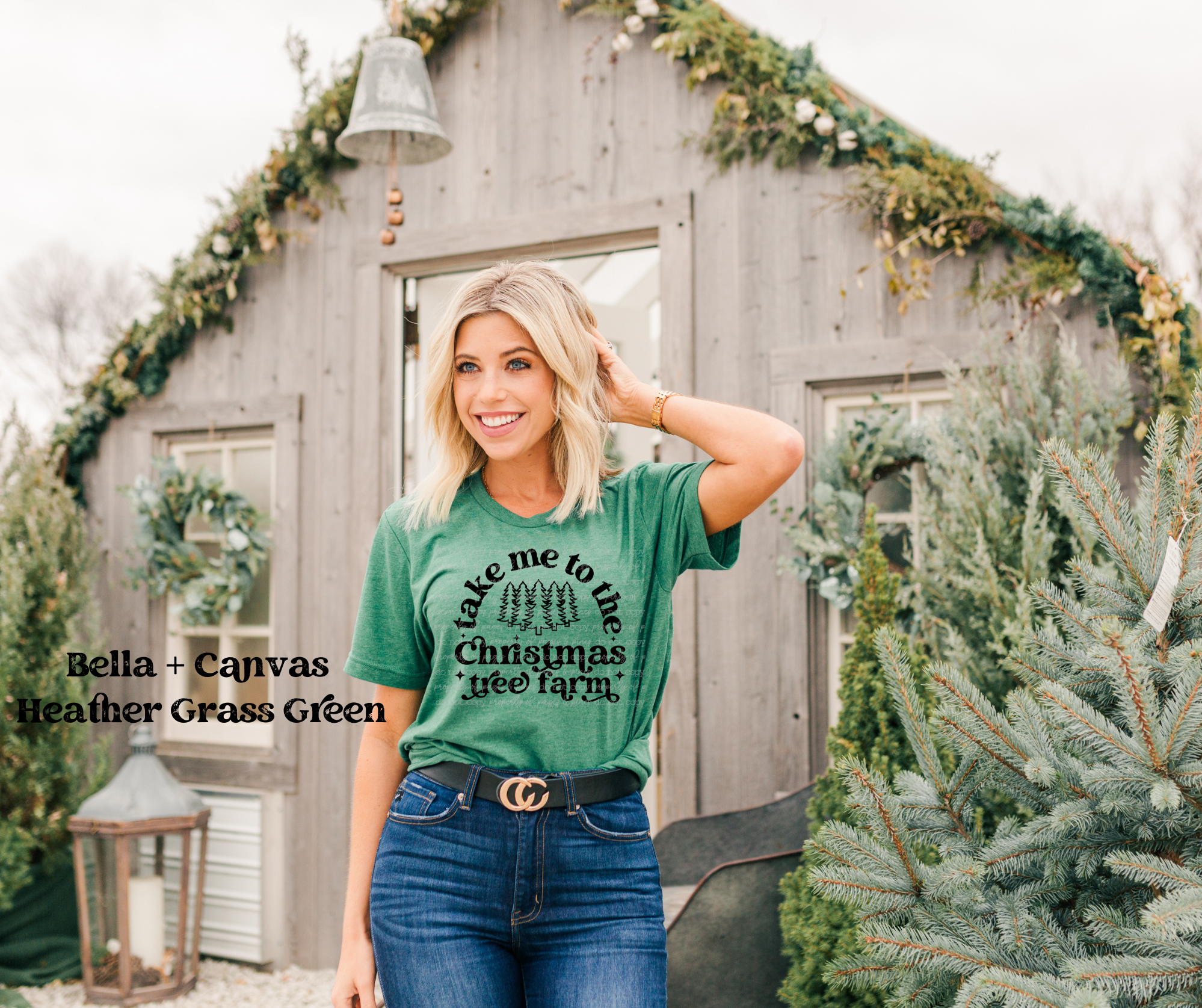 Take Me to The Christmas Tree Farm tee